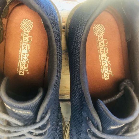 Mark Nason Men's Navy Blue Dress Knit Oxfords - Picture 7 of 8